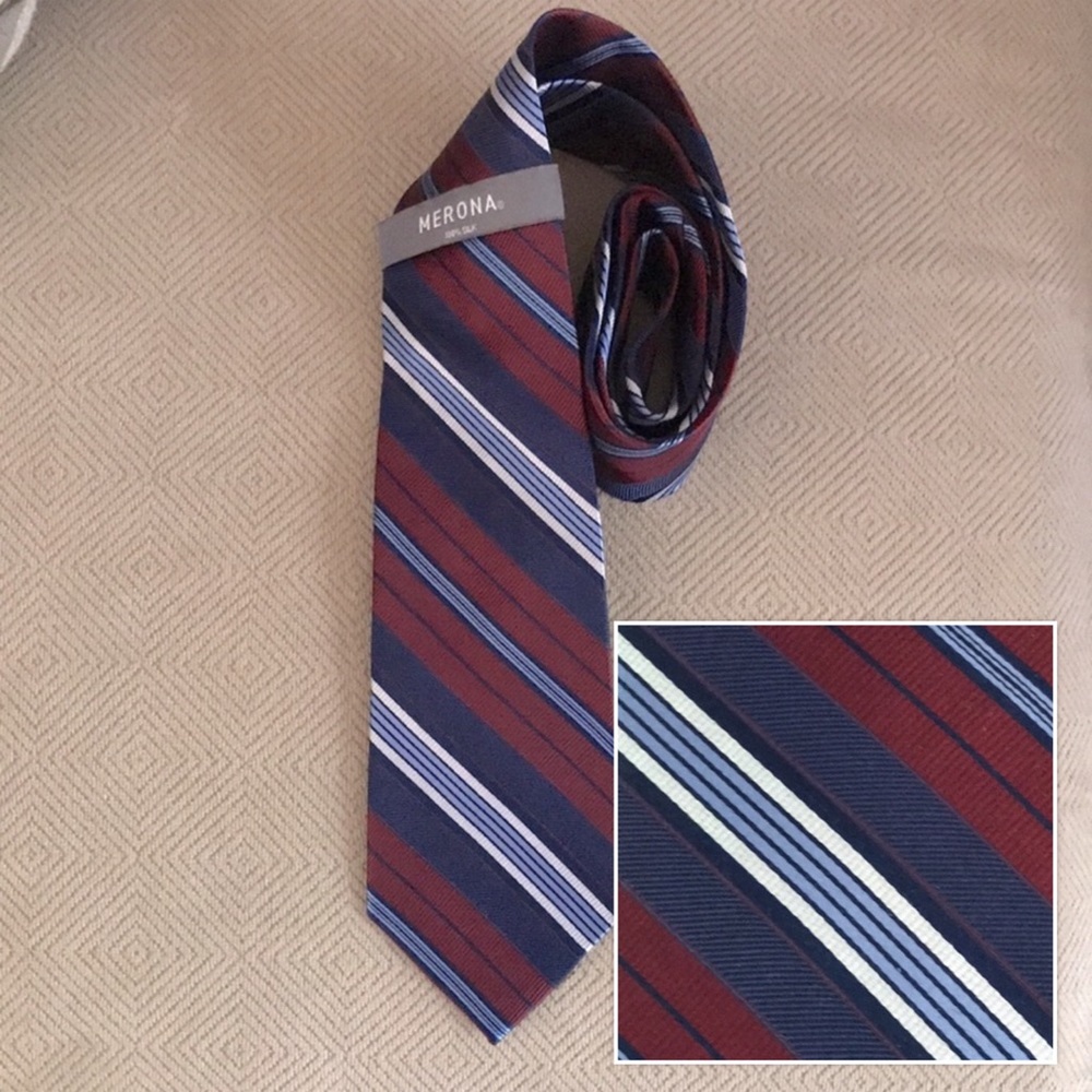 NEW Merona 100% Silk Tie NWT